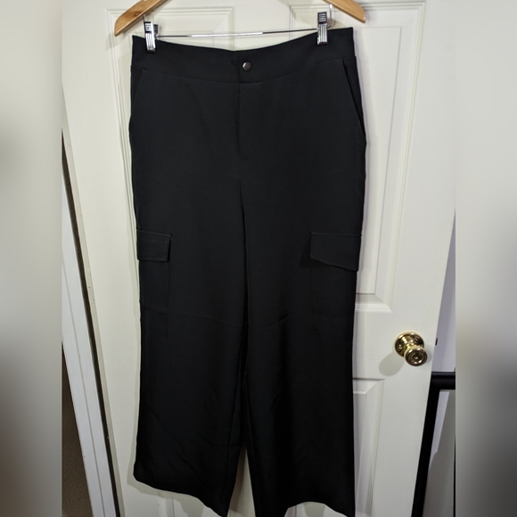 Cato Est 1946 wide leg black pants with elastic waist size 14 - Picture 1 of 9